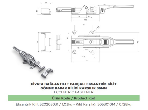 CIVATA BAGLANTI EKSANTRIK KILIT